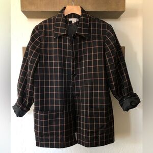 J. London|100% wool vintage windowpane boyfriend blazer, size 10•••with pockets